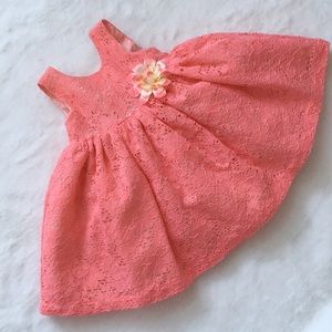Blueberi boulevard coral dress, size 3-6 months